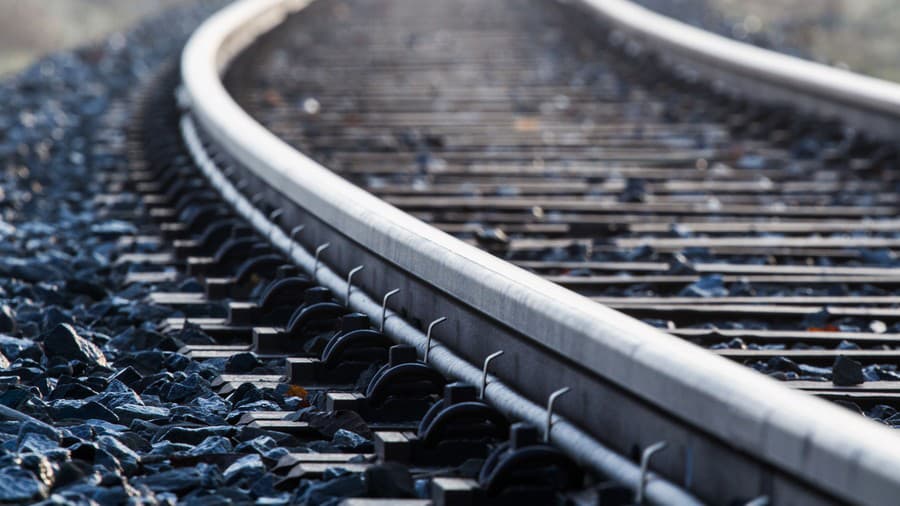 Railway line in morning