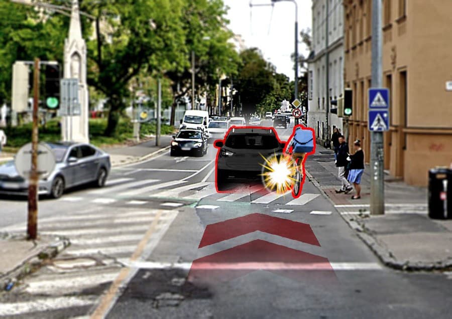 Nehoda sa stala na rušnej ulici v Bratislave.