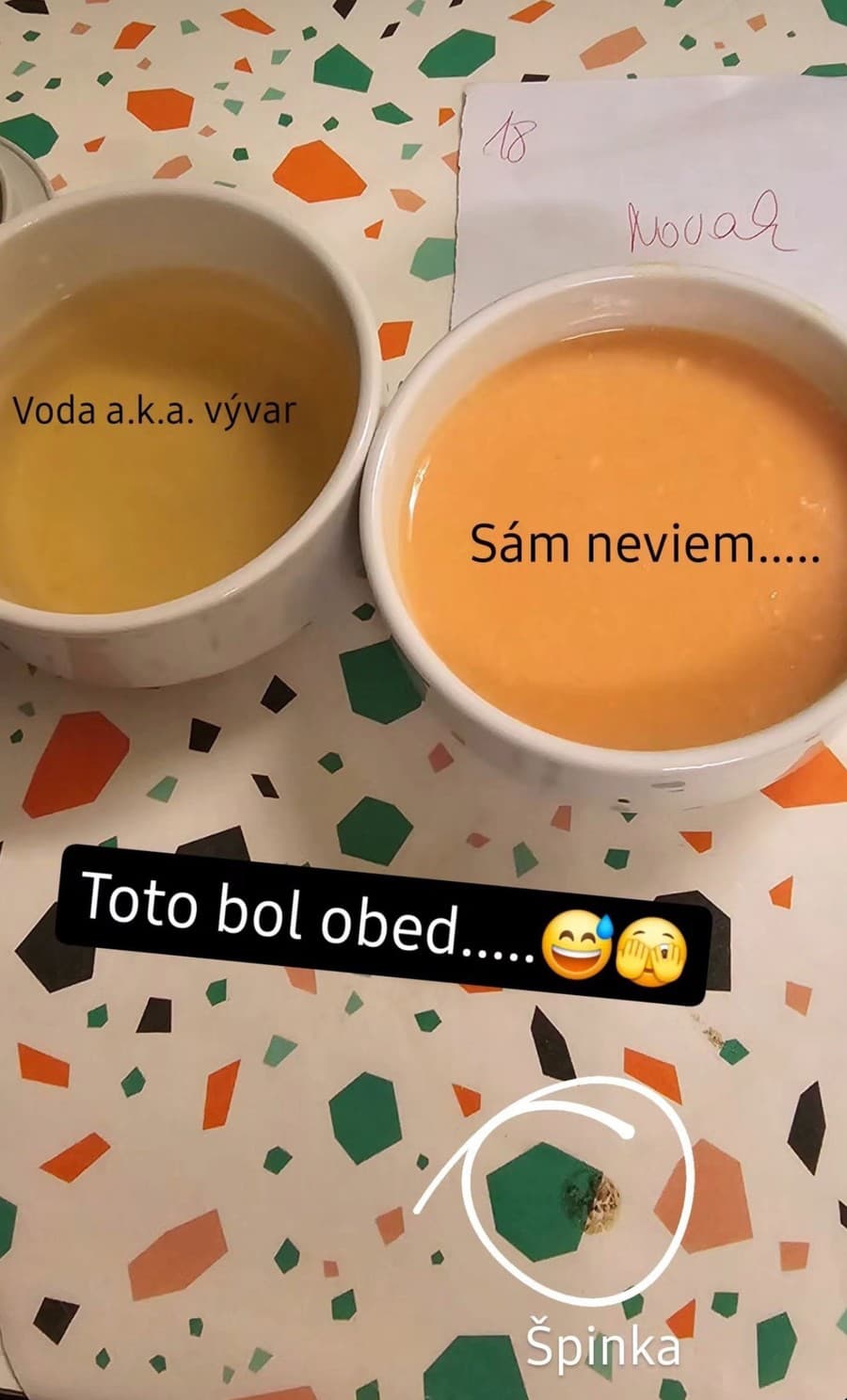 Novák nevedel jedlo, ktoré