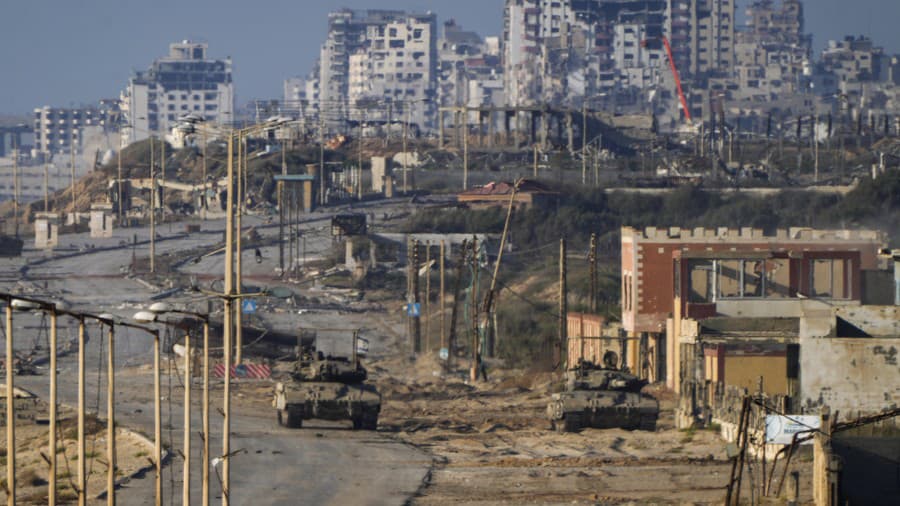 Tanky izraelskej armády v