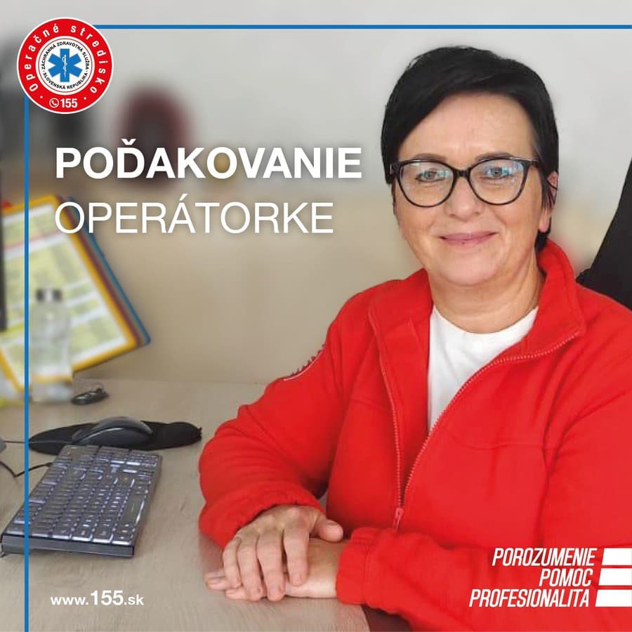 Operátorka Milada, ktorá pomohla mamičke odrodiť chlapca. 