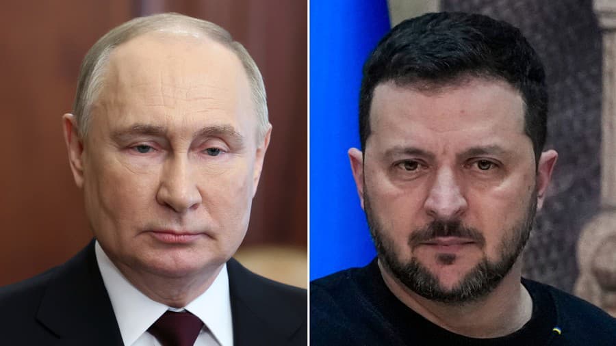 Vladimir Putin, Volodymyr Zelenskyj.