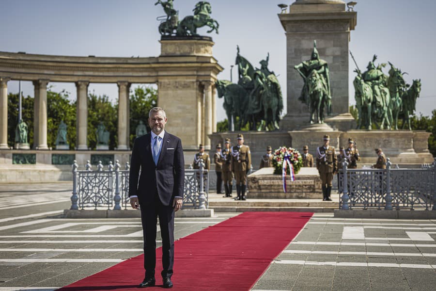 Peter Pellegrini počas ceremoniálu