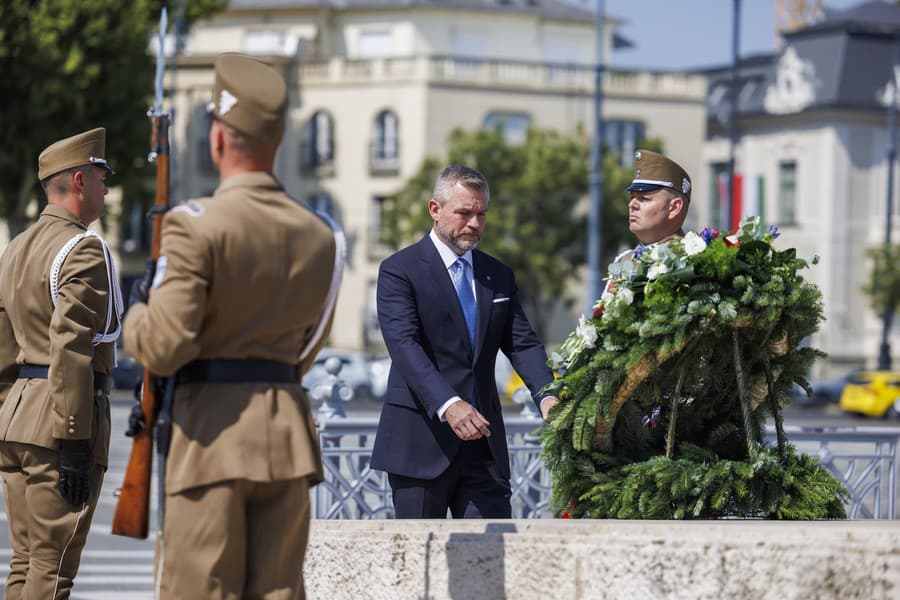 Peter Pellegrini počas ceremoniálu