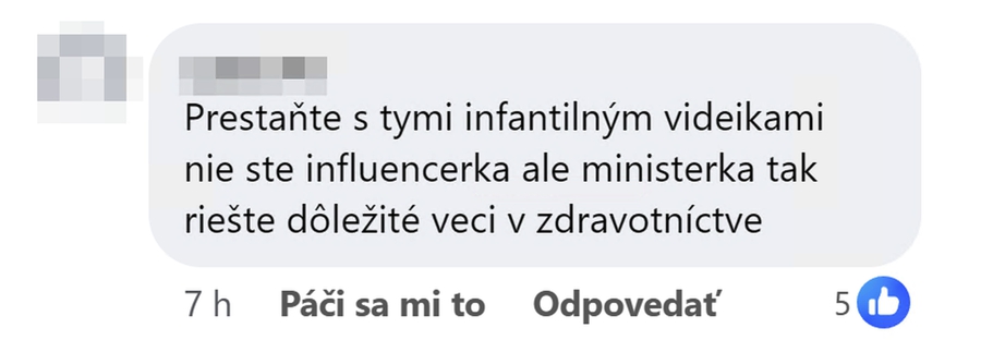 Príspevky šéfky rezortu zdravotníctva