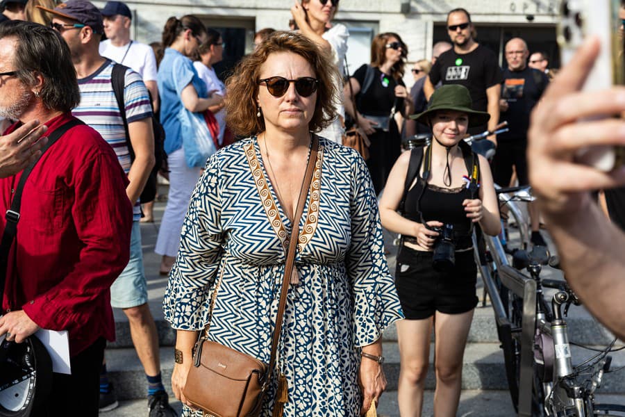 Zuzana Mauréry na proteste