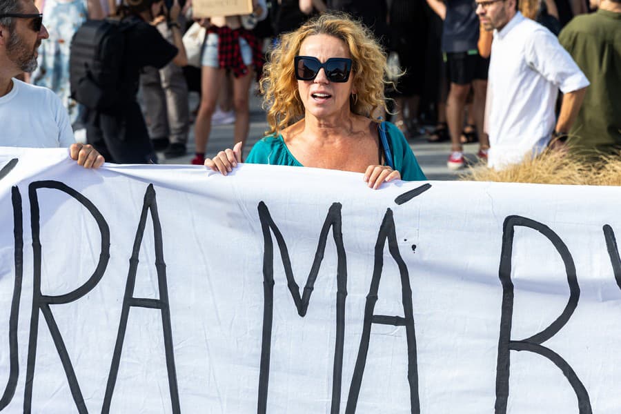 Diana Mórová na proteste