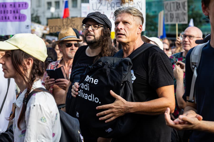 Braňo Jobus na proteste