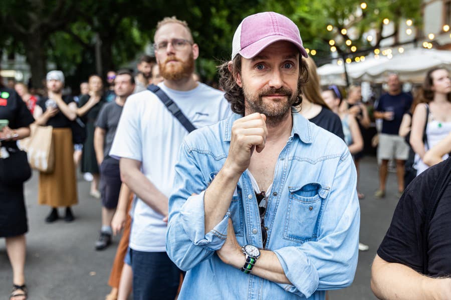 Juraj Hrčka na proteste