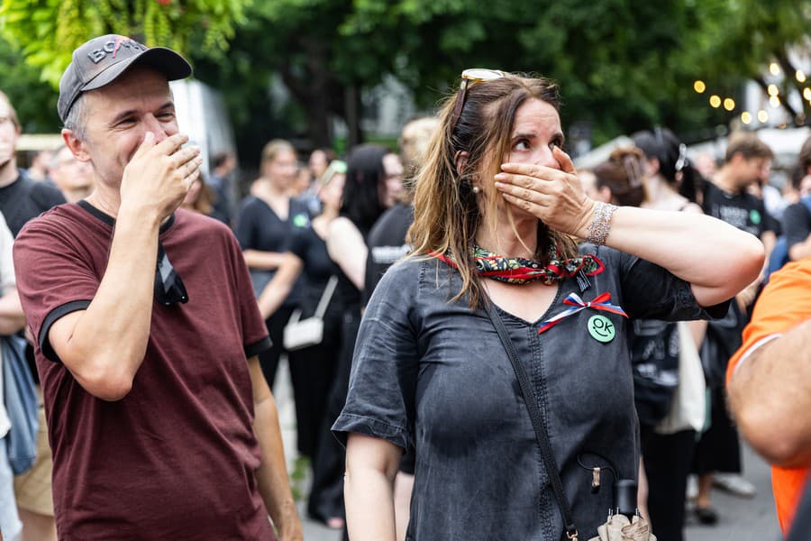 Zuzana Fialová na proteste