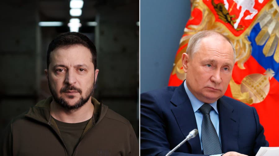 Volodymyr Zelenskyj, Vladimir Putin.