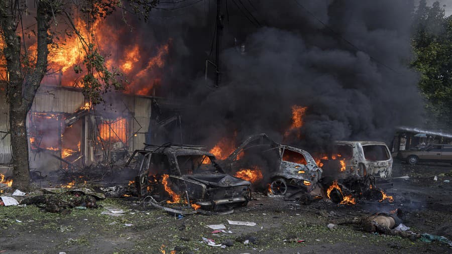 Archívna fotografia z bombardovania