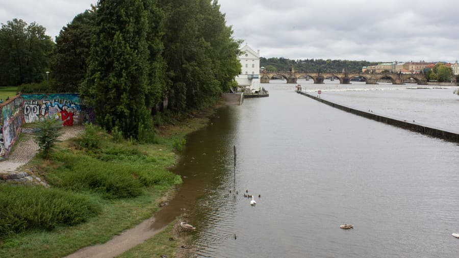 Zdvíhajúca sa hladina Vltavy