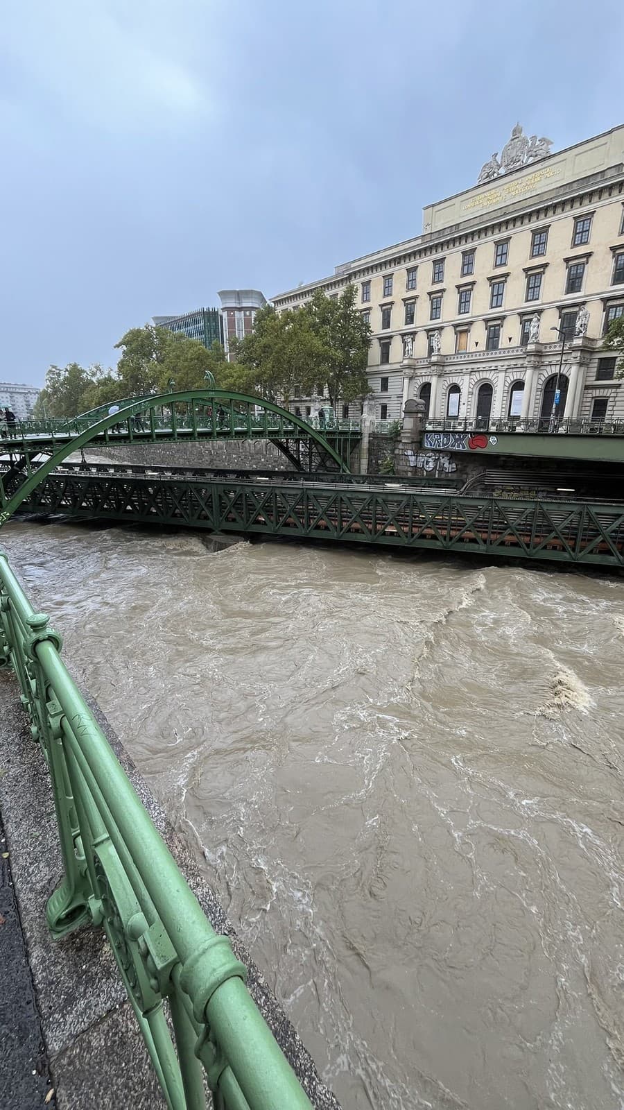 Domy a ulice v častiach metropoly Viedeň zaplavila voda