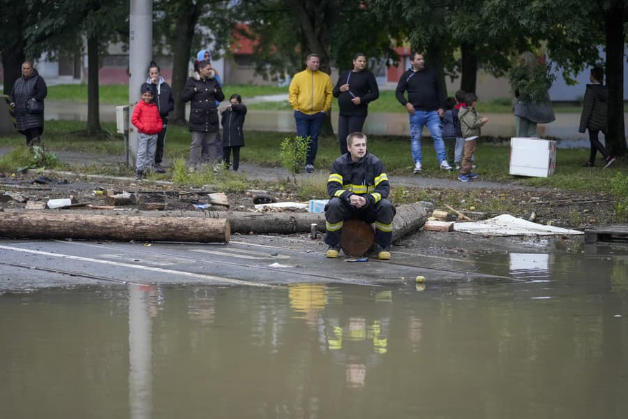 Na snímke zaplavená Ostrava.