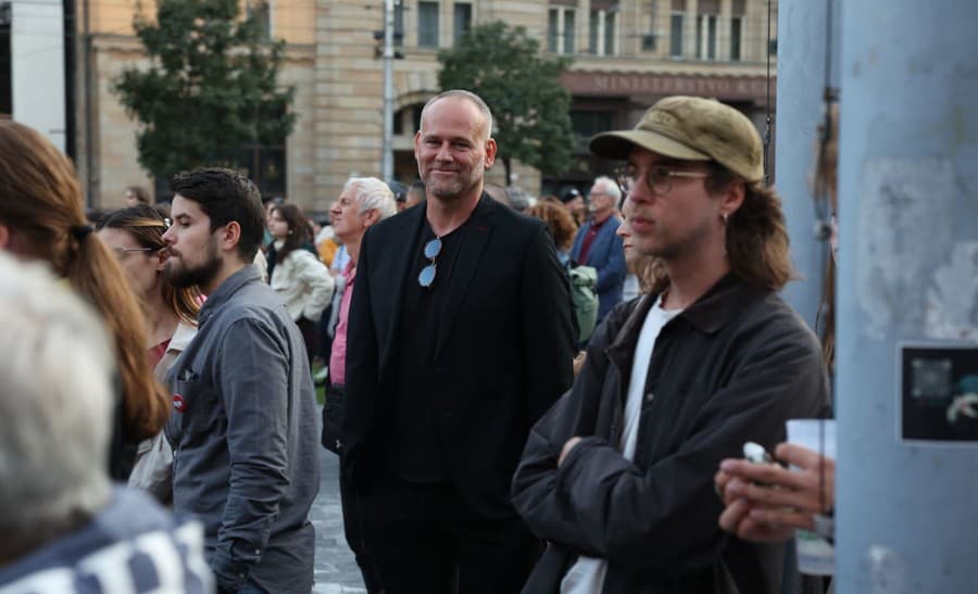Protest proti ministerke Martine Šimkovičovej, na snímke Pavol Bruchala