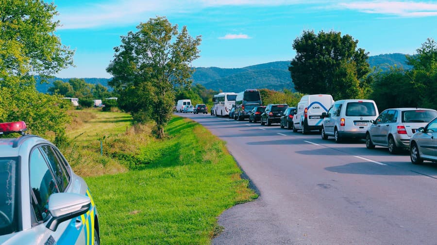 Kolóny v Banskej Bystrici.