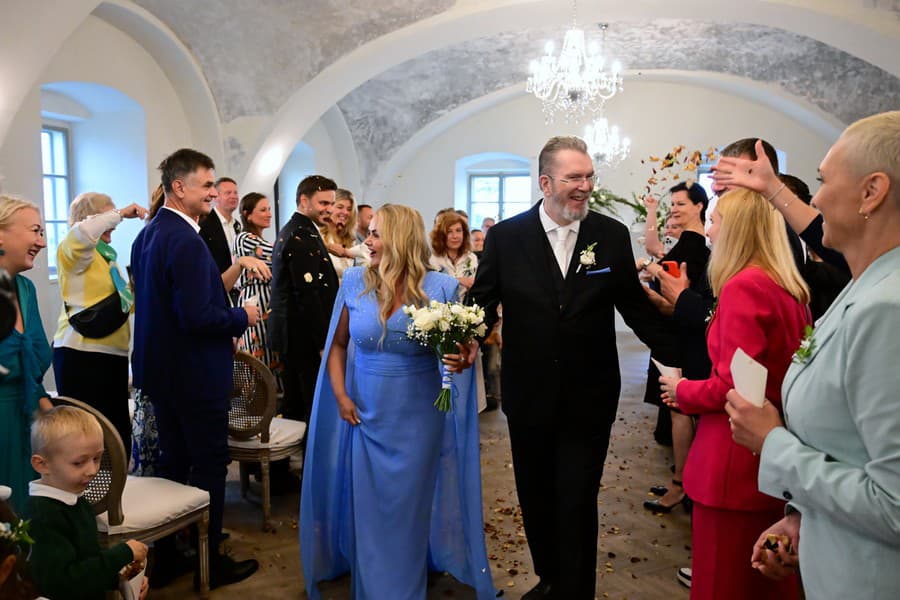 Svadba Richarda Müllera a Vandy Wolfovej.