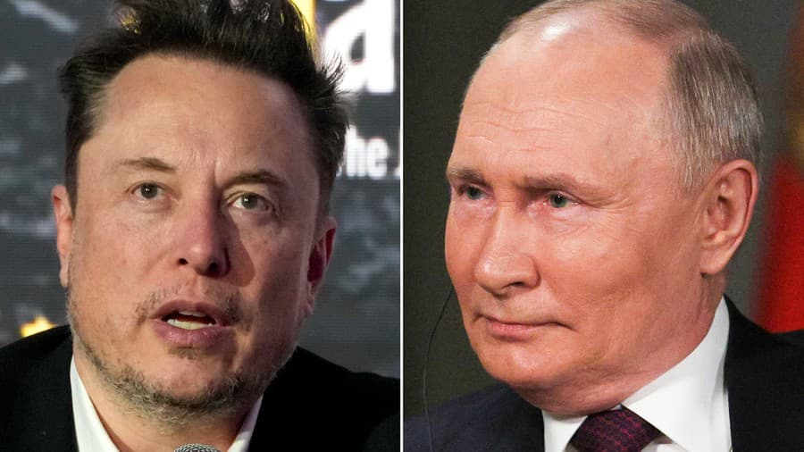 Elon Musk, Vladimir Putin.