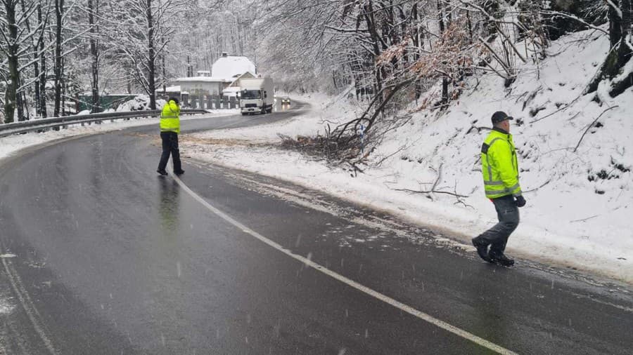 Policajti boli kvôli snehovej