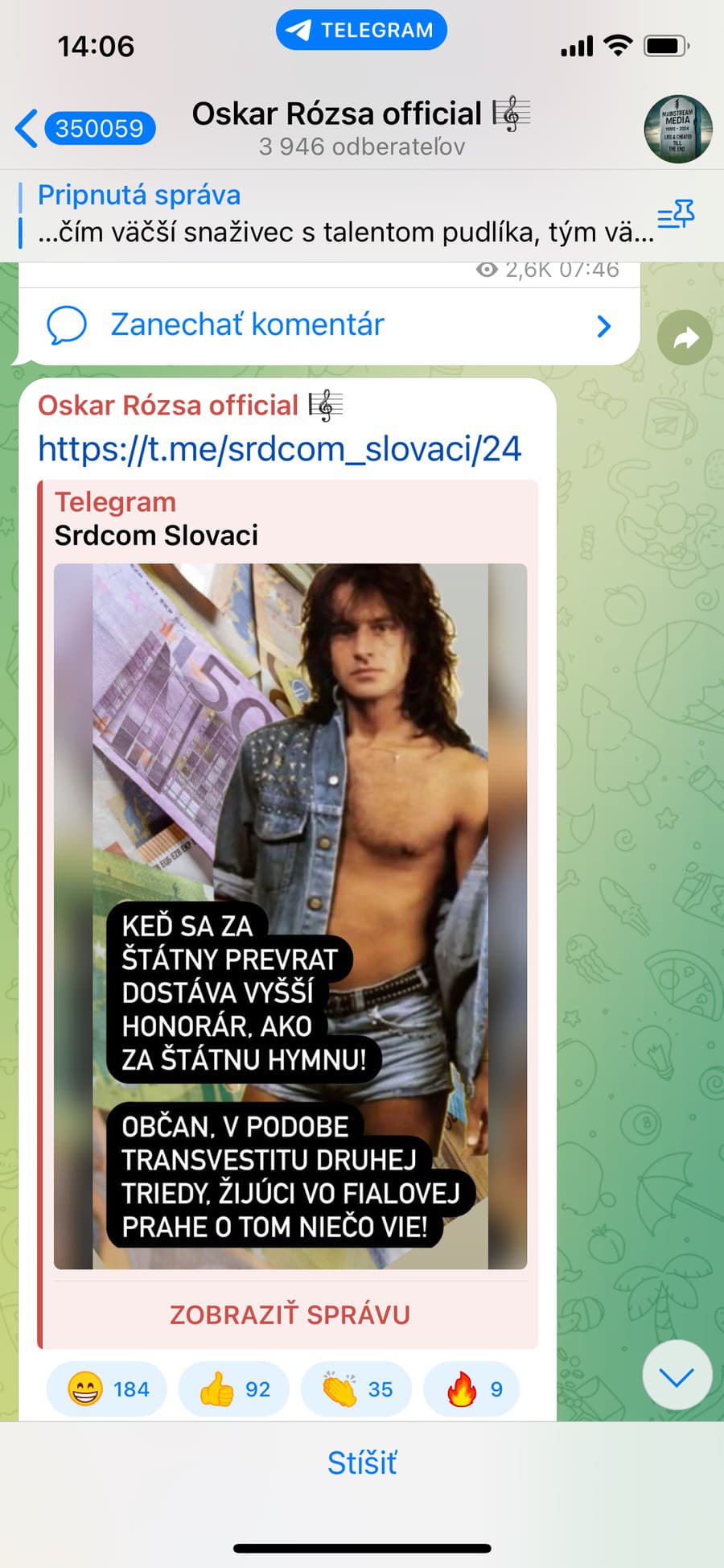 Oskar Rósza zdieľa na