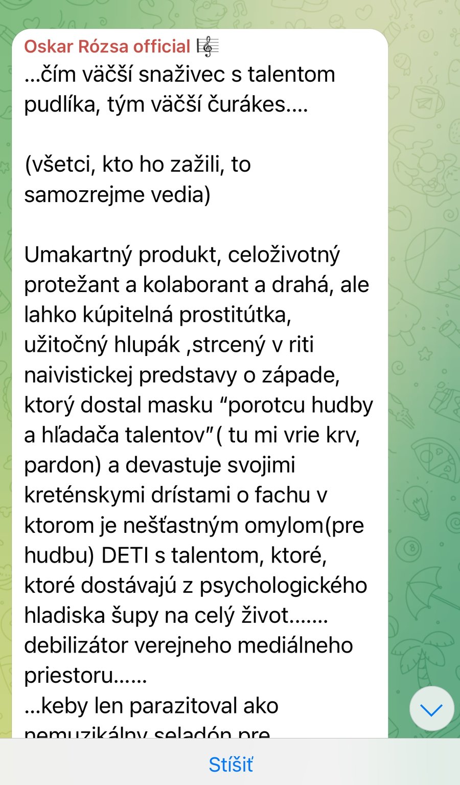 Rózsa sa pustil do