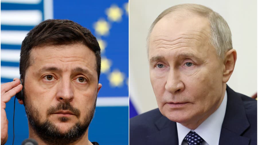 Volodymyr Zelenskyj, Vladimir Putin.