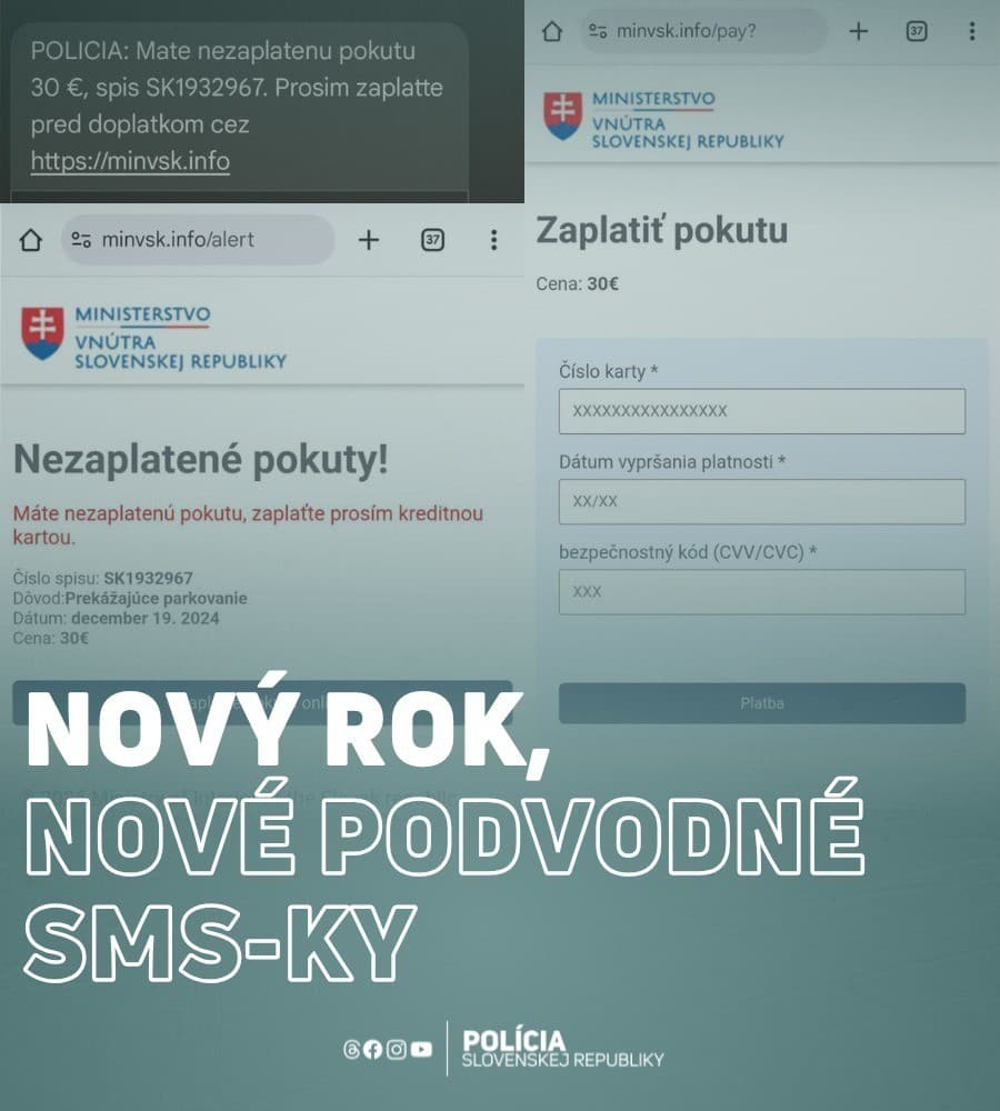 Podvodníci sa cez SMS vydávajú za policajtov a žiadajú peniaze.