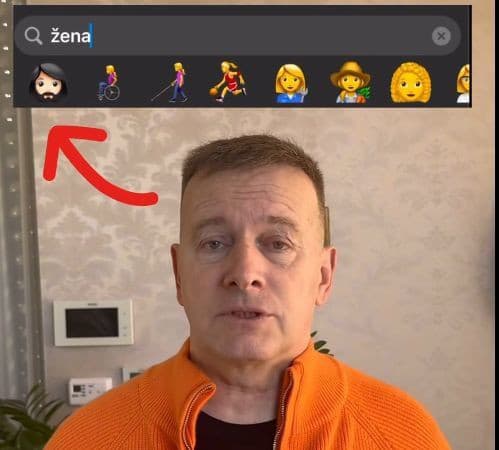 Boris Kollár sa rozčuľuje nad emotikonom ženy s bradou.