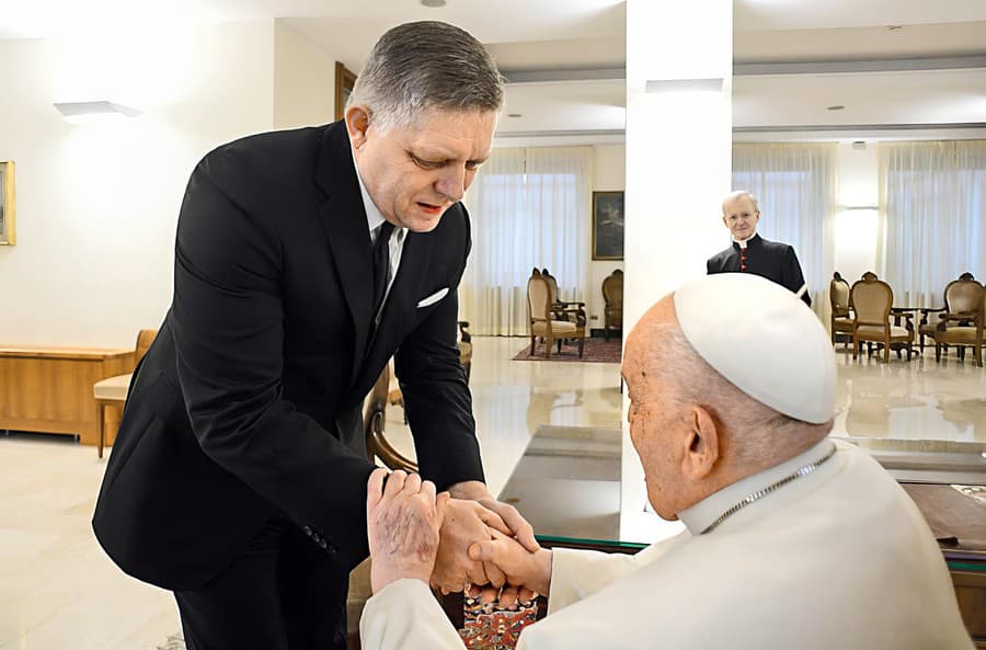 Audiencia u pápeža netrvala dlho.