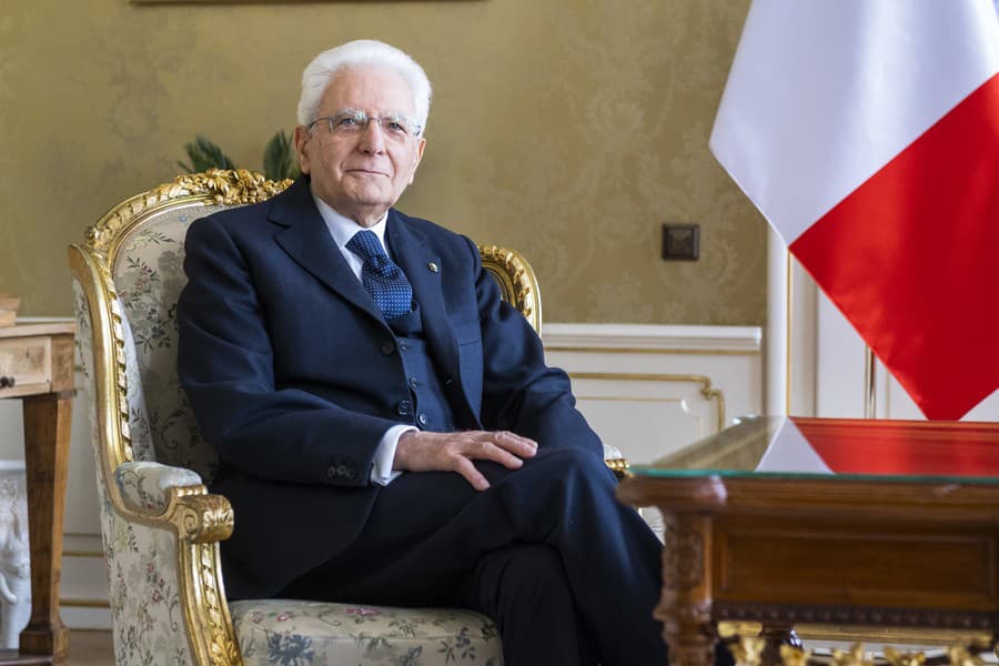 Na snímke taliansky prezident Sergio Mattarella.