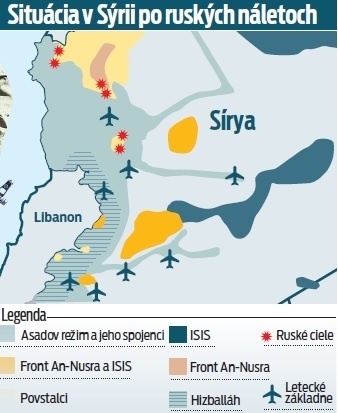 Situácia v Sýrii po ruských náletoch.