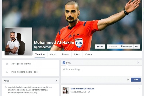 Facebookový profil švédskeho rozhodcu sa teší obľube.