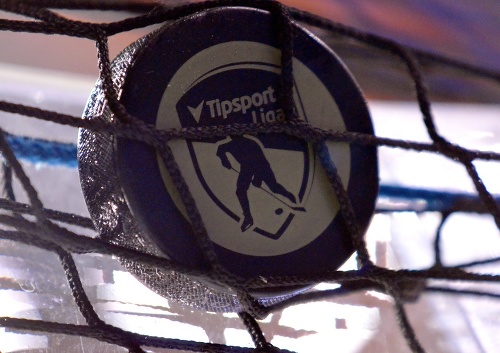 Na snímke puk zachytený v ochrannej sieti v zápase 23. kola hokejovej Tipsport ligy HC Košice - ŠHK 37 Piešťany.