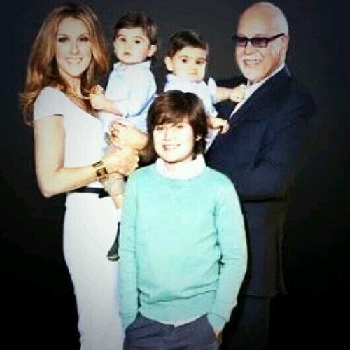 Celine Dion, manžel Rene Angelil a ich deti.