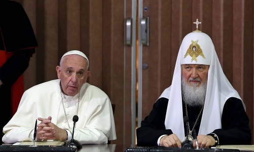 Pápež František a patriarcha Kirill