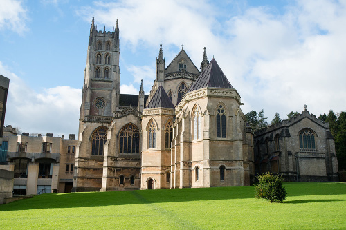 Opátstvo Downside Abbey v anglickom Somersete.