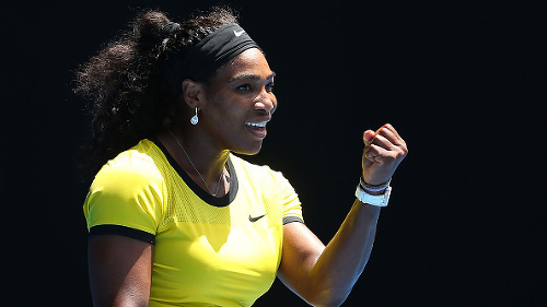 Serena Williamsová sa teší z postup do semifinále.