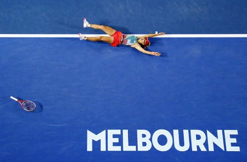 Angelique Kerberová nechcela po zápase veriť, že vyhrala.