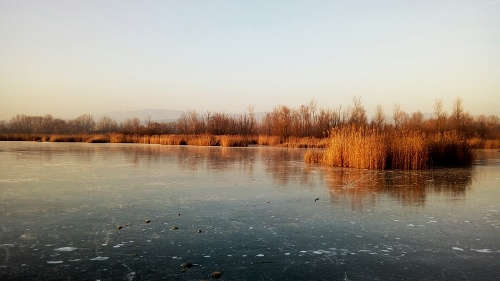 Primrznuté Dubnické jazerá.