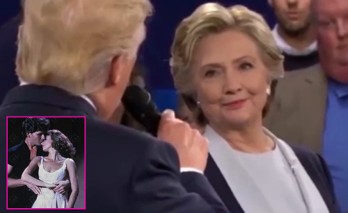 Donald spieva pre Hillary.