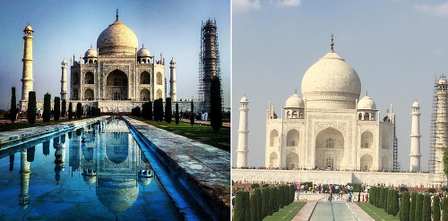 Tádž Mahal v Indii.