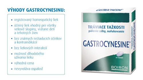 Gastrocynesine® – jednoduchá prvá pomoc pri zažívacích problémoch