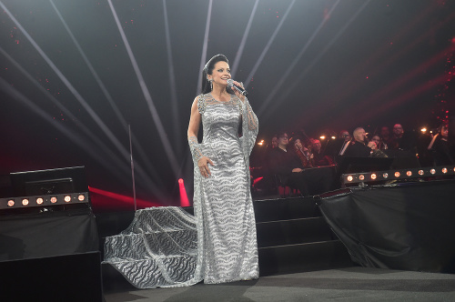 Lucie Bílá počas koncertu v Bratislave.