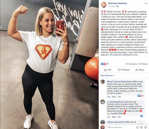 Drží mu palce: Dominika Cibulková pomohla aj podporným tričkom, ktoré zverejnila na Instagrame.