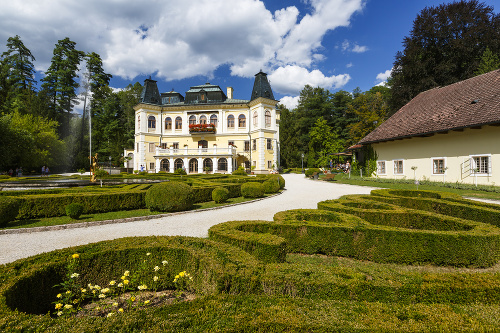 Betliar, Slovakia - August 12, 2018: Renaissance-Baroque hunting manor house of Betliar in eastern Slovakia.