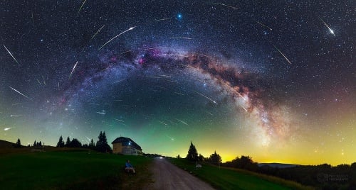 Všetky meteory na zábere sa autorovi podarilo zachytiť nad Kráľovou Studňou.