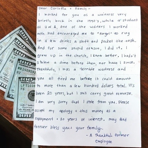 S listom poslala svojej šéfke aj peniaze,