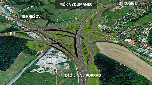 Križovatka uľahčí prepojenie ciest vedúcich do Košíc, Prešova a Žiliny. 