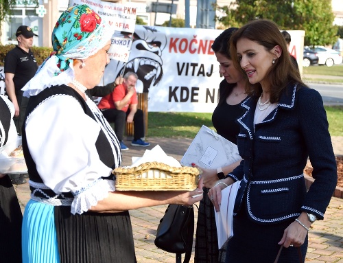 Ministerka zdravotníctva Andrea Kalavská na výjazdovom rokovaní v Sobranciach.